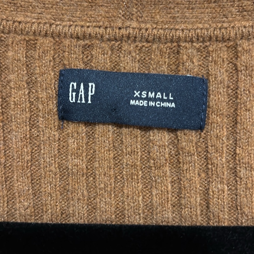 GAP Brown Ribbed Knit Button-Down Dress Size XS - Picture 3 of 4